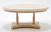 Dollhouse Miniature Oval Pedestal Table, Unfinished