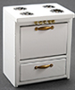 Dollhouse Miniature Stove, White