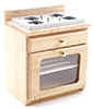 Dollhouse Miniature Stove, Oak
