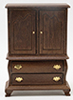 Dollhouse Miniature Armoire, Walnut