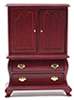 Dollhouse Miniature Armoire, Mahogany