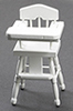 Dollhouse Miniature High Chair, White