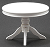 Dollhouse Miniature Round Table, White