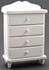 Dollhouse Miniature Chest Of Drawers, White