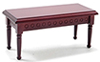 Dollhouse Miniature Coffee Table, Mahogany