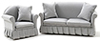 Sofa and Chair Set, Gray