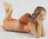 Dollhouse Miniature Fairy Laying, Peach Dress