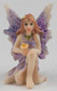 Dollhouse Miniature Small Fairy w/ Knee up, Purple Dress