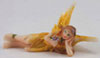Dollhouse Miniature Small Fairy, Laying Down, Yellow Dress