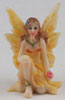 Dollhouse Miniature Small Fairy w/ Knee up, Yellow Dress