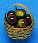 Dollhouse Miniature Basket Of Apples