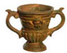 Dollhouse Miniature Terra Cotta Urn 2Pcs