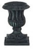 Dollhouse Miniature Large Urn, 6Pc, Black