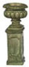 Dollhouse Miniature Round Urn W/Base 2 Sets Green