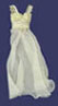 Dollhouse Miniature Long Night Gown Cream