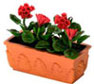 Dollhouse Miniature Red Geranium/Window Box