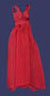 Dollhouse Miniature Long Night Gown Red