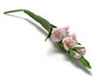 Dollhouse Miniature Gladiolus Light Pink, 2 Stem