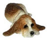 Dollhouse Miniature Laying Basset Hound, 1/2
