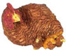 Dollhouse Miniature Hens W/3 Chicks, Brown