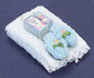 Dollhouse Miniature Towel Set,White, W/Lotion