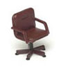 Dollhouse Miniature Office Chair, Brown