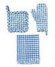 Dollhouse Miniature Pot Holders, Set Of 3, Blue