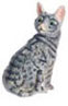 Dollhouse Miniature Cat, Gray
