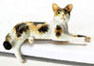 Dollhouse Miniature Cat, Yellow, Black, & White