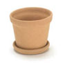 Dollhouse Miniature X-Large Clay Pot W/Saucer (Xl)