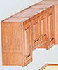 Dollhouse Miniature Assembled Cabinet, 1-1/2 In Upper