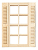 Dollhouse Miniature Standard 8-Light Window W/Shutter