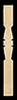 Dollhouse Miniature Flat Baluster, 12Pk