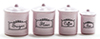 Canister Set, 4 Piece - Pink