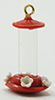Dollhouse Miniature Humming Bird Feeder, Red