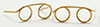 Dollhouse Miniature Gold Eyeglass Set/2
