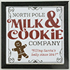 Christmas Milk & Cookies Picture, 1 Piece, Black Frame