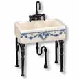 Dollhouse Miniature Reutter's Porcelain Fine Dollhouse Miniature Small Kitchen Sink