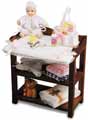 Dollhouse Miniature Baby Changing Table with Baby