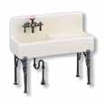 Dollhouse Miniature Reutter's Porcelain Fine Dollhouse Miniature Porcelain Kitchen Sink, White