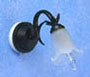Dollhouse Miniature Wall Sconce, Frosted Tulip