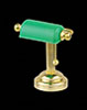 LED Battery Desk Light with Wand, Brass with Green Shade, CR1632 Battery Included, 3 Volt
