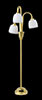 LED Battery 3 Globe Floor Lamp with Wand, Brass, CR1632 Battery Included, 3 Volt