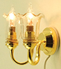 Dollhouse Miniature Wall Sconce, 2-Tulip