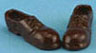 Dollhouse Miniature Brown Men's Shoes
