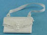 Dollhouse Miniature Decorated Purse/White