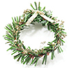 Dollhouse Miniature Wreath with Gold Bows