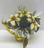 Dollhouse Miniature Creme Poinsettia Table