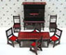 Dollhouse Miniature 8 Pc Dining Room