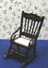 Dollhouse Miniature Walnut-Rocking Chair